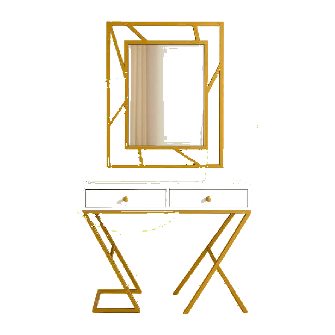 Console & miroir métal doré — LAB STORE