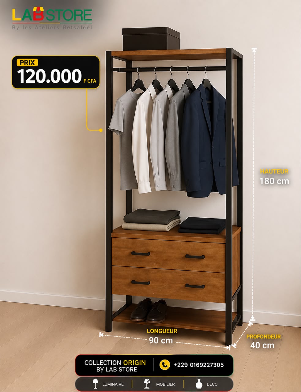 Dressing ouvert industriel