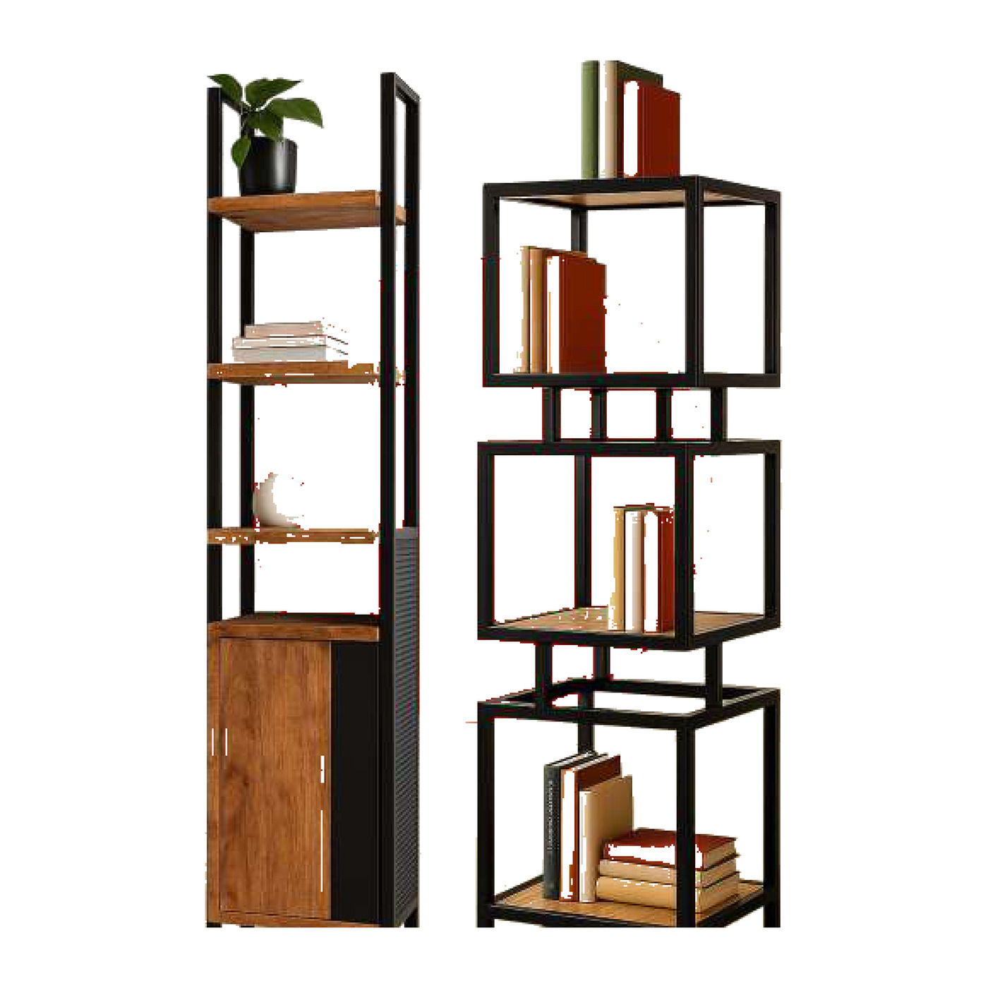 Étagère haute bois & métal — LAB STORE