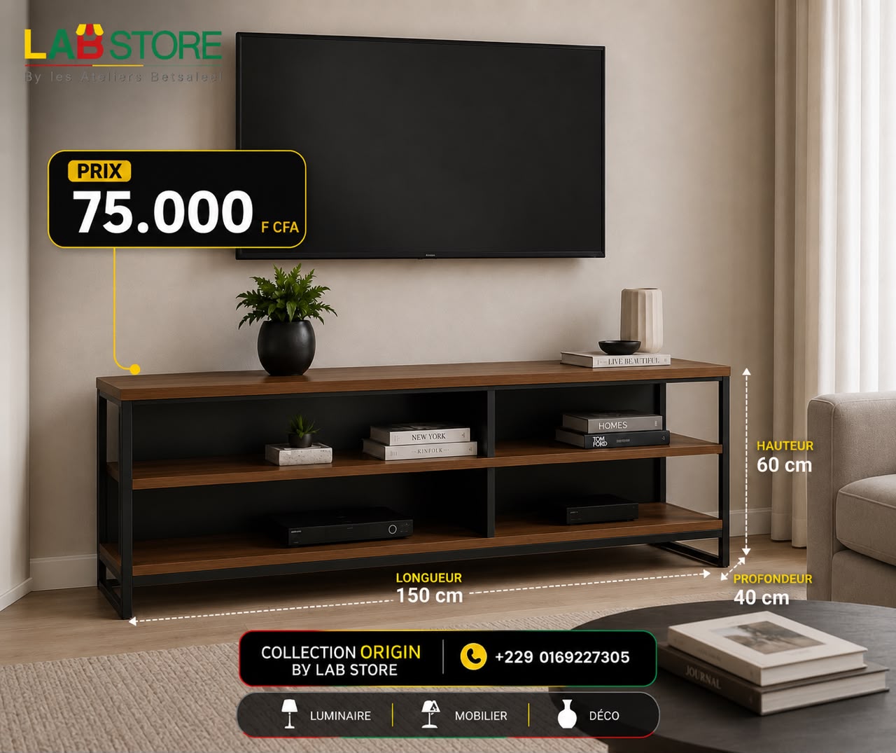 Meuble TV « Nexus-Glass »