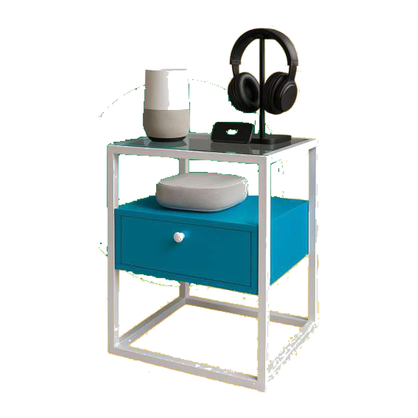 Table d'appoint métal & verre — LAB STORE