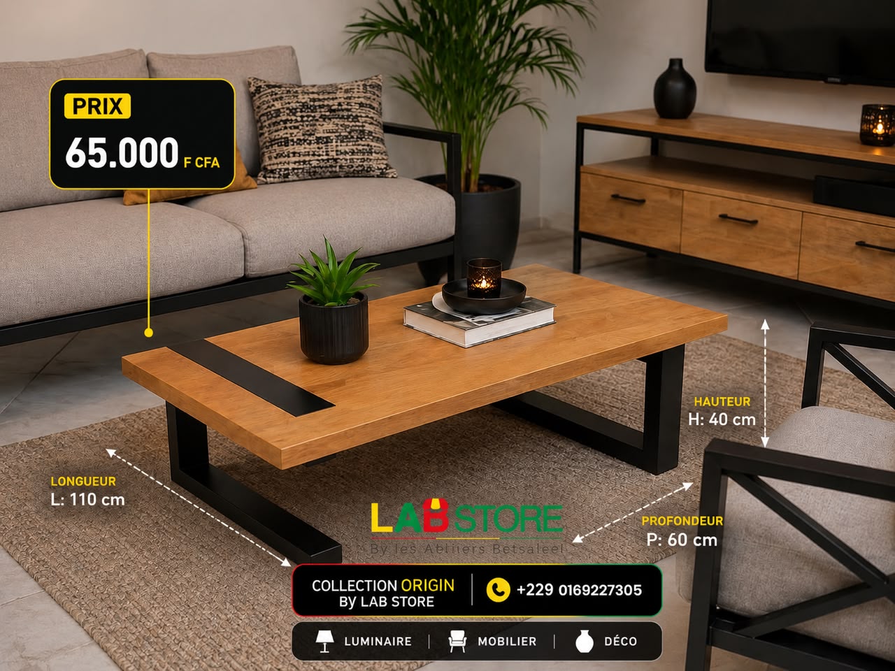 Table basse « Triangle-Glass »