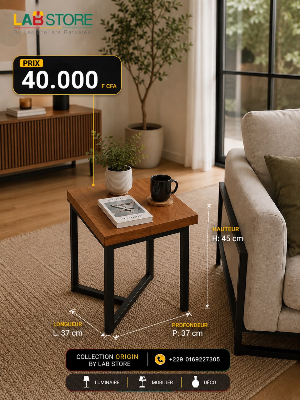 Table de chevet « Zen-Line »